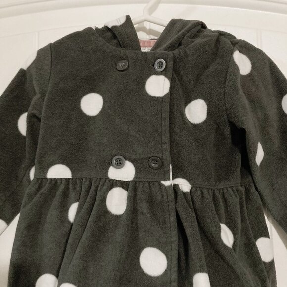 CARTER'S Toddlers' dark grey and white hooded jacket w/ animal ears ~ 18M - 24M - Picture 3 of 12